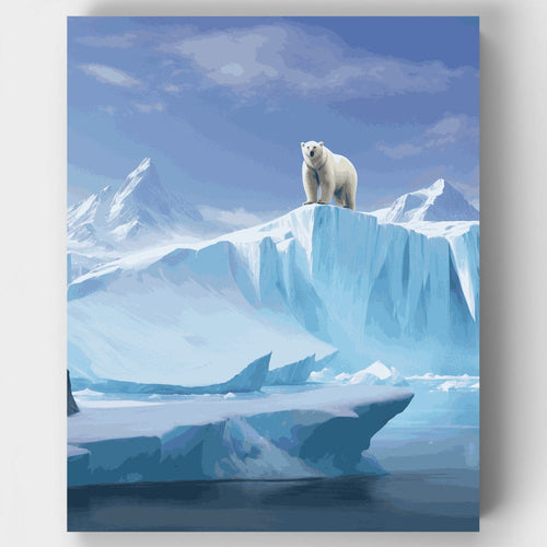 Arctic Polar Bear - Paint by Numbers Kit