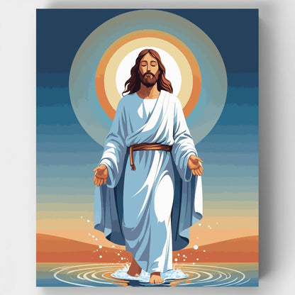 Christ Walking on Water - Paint by Numbers Kit