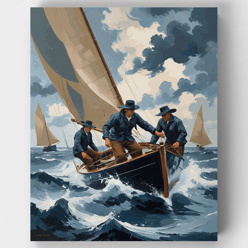 Vintage Sailing Adventure - Paint by Numbers Kit