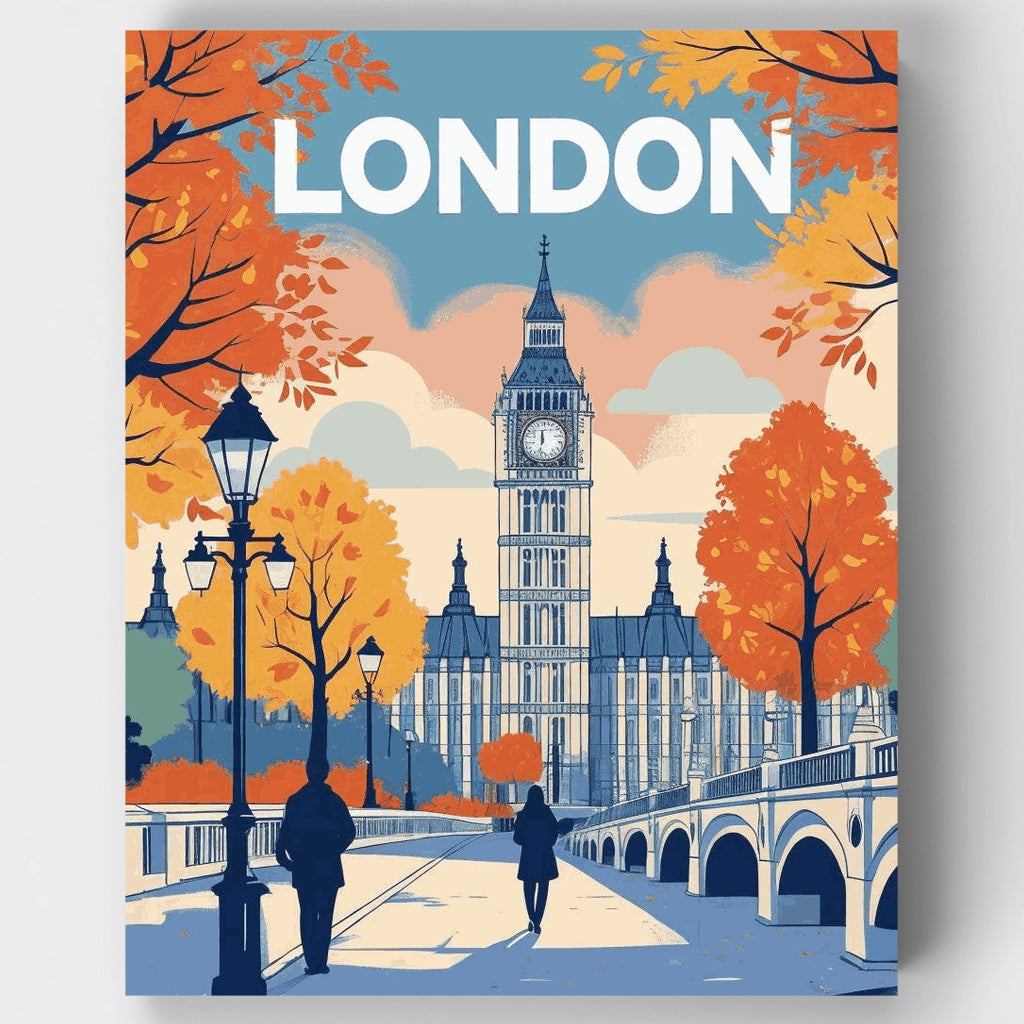 Autumn London Bridge - Paint by Numbers Kit