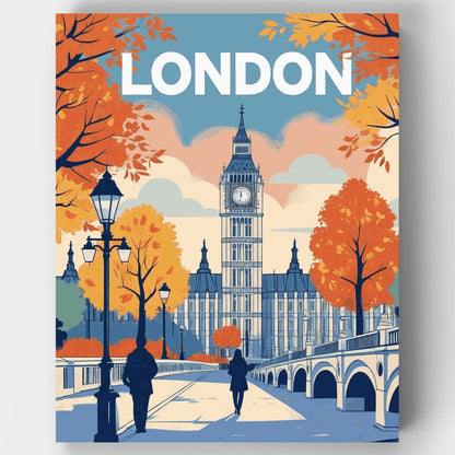 Autumn London Bridge - Paint by Numbers Kit
