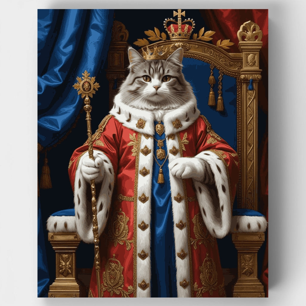 Kit de pintura por números - Rey Gato Real — Estándar