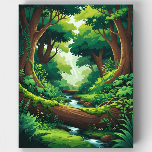 Jungle Stream Paradise - Paint by Numbers Kit
