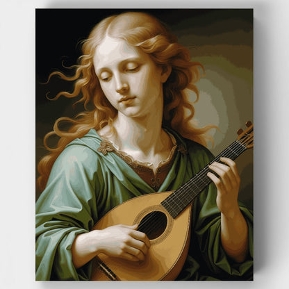 Angel with Lute - Paint by Numbers Kit