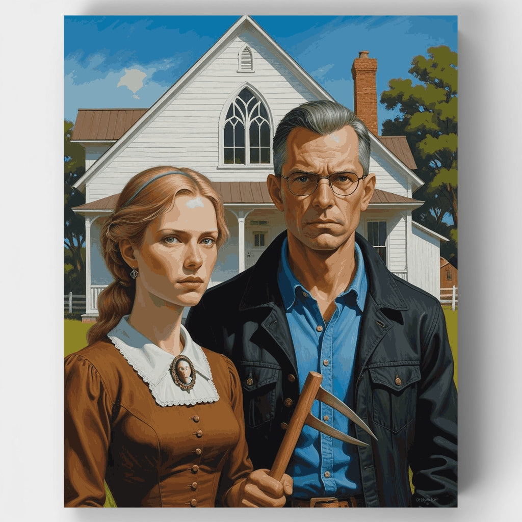Parodia de Gótico Americano - Kit de pintura por números — Estándar