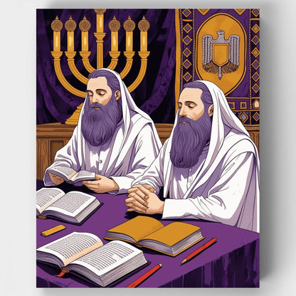Jewish Scholars Study - Paint by Numbers Kit