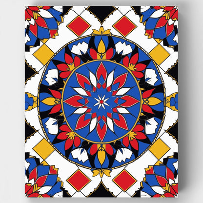 Islamic Geometric Mandala - Paint by Numbers Kit
