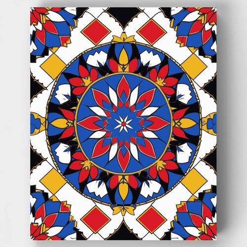 Islamic Geometric Mandala - Paint by Numbers Kit