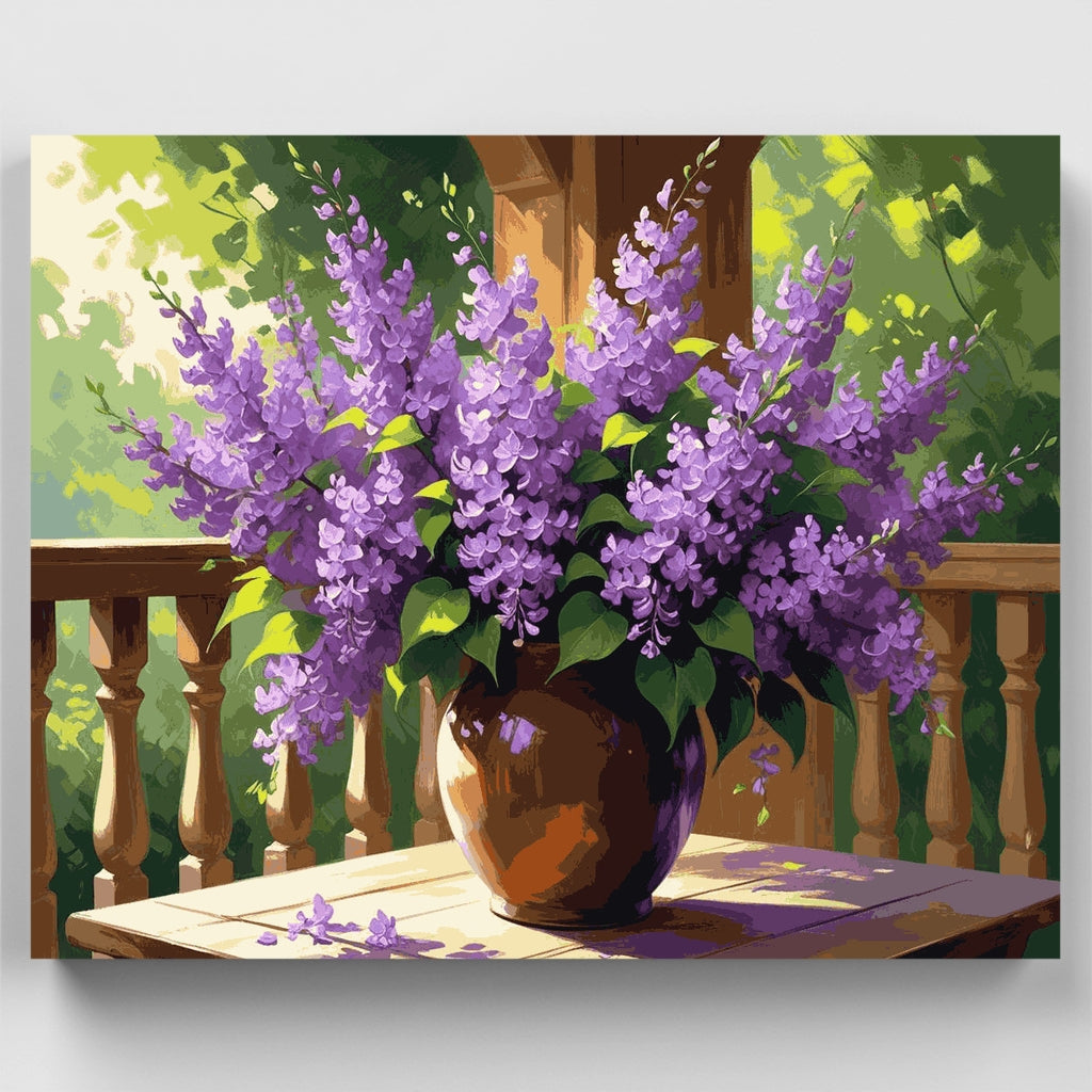 Lilacs in Vase - Paint by Numbers Kit