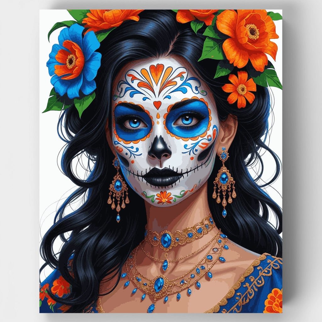 Kit de pintura por números: Catrina del Día de los Muertos — Estándar