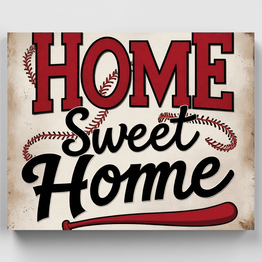 Home Sweet Home Baseball - Paint by Numbers Kit