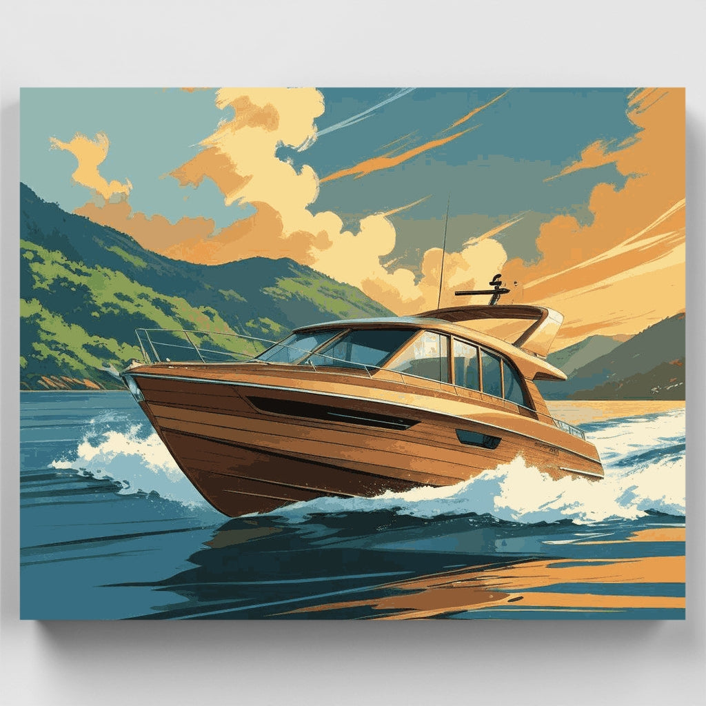 Aventura en yate de lujo - Kit de pintura por números — Estándar