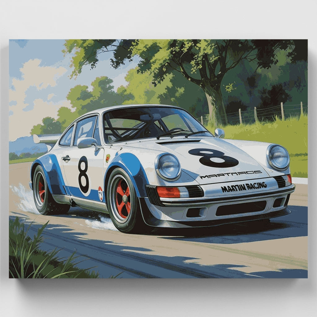 8 Sport Car Racing - Paint by Numbers Kit