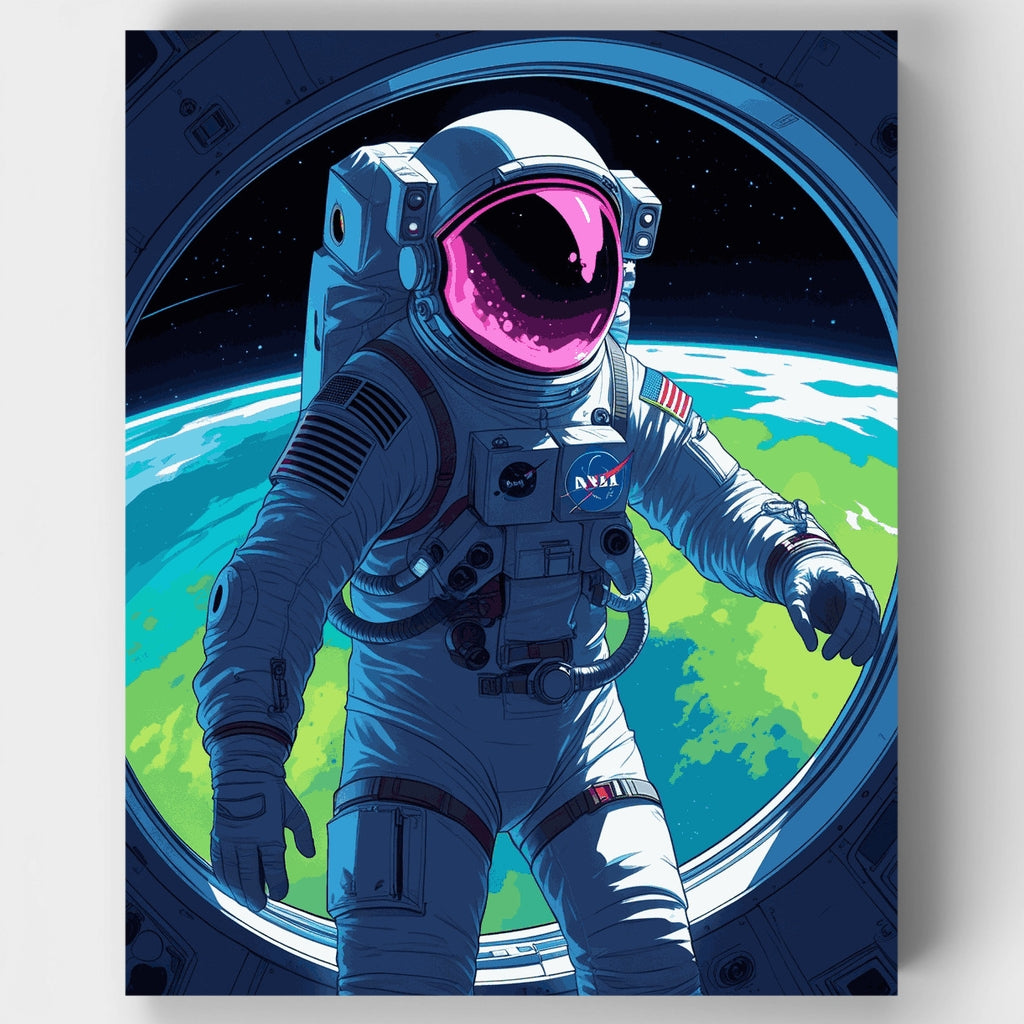 NASA Astronaut Viewing Earth - Paint by Numbers Kit