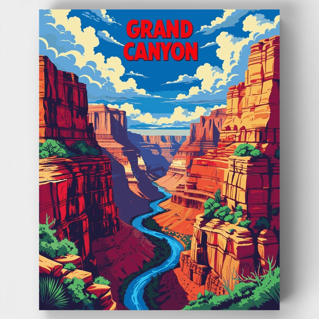 Kit de pintura por números: Vista del Parque Nacional del Gran Cañón — Estándar