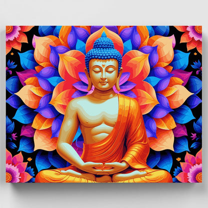Vibrant Buddha Meditation - Paint by Numbers Kit