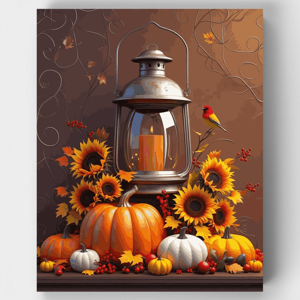 Autumn Harvest Lantern - Paint by Numbers Kit