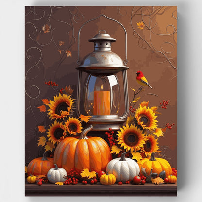 Autumn Harvest Lantern - Paint by Numbers Kit