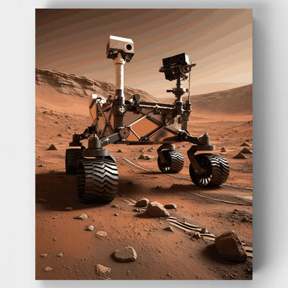 Mars Rover Exploration - Paint by Numbers Kit