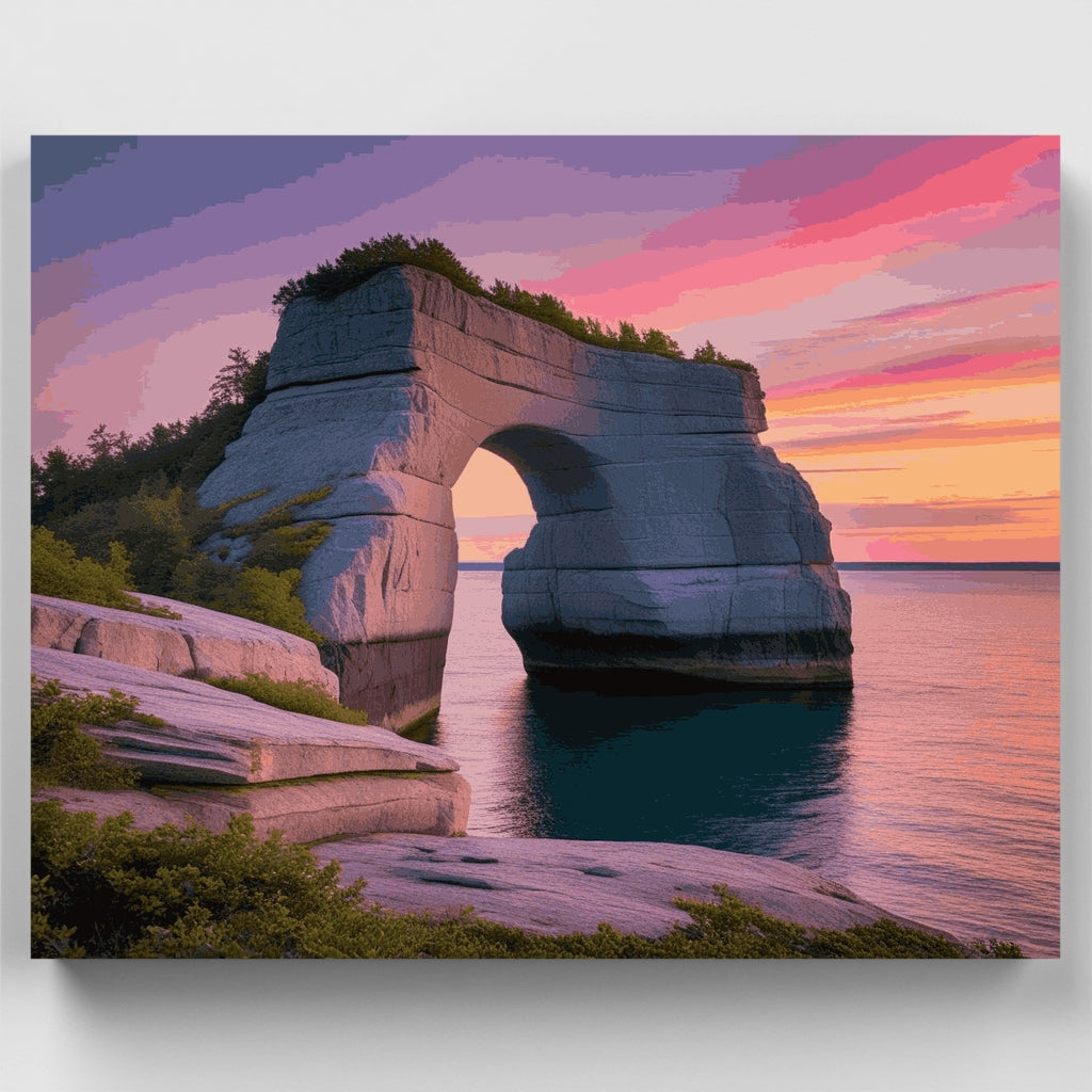 Atardecer en Arch Rock - Kit de pintura por números — Estándar