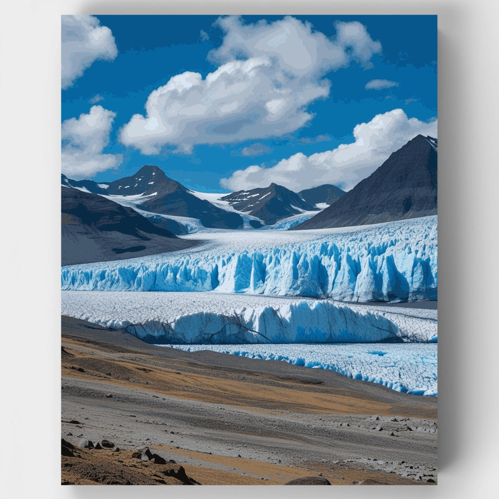 Paisaje de montaña glacial - Kit de pintura por números — Estándar