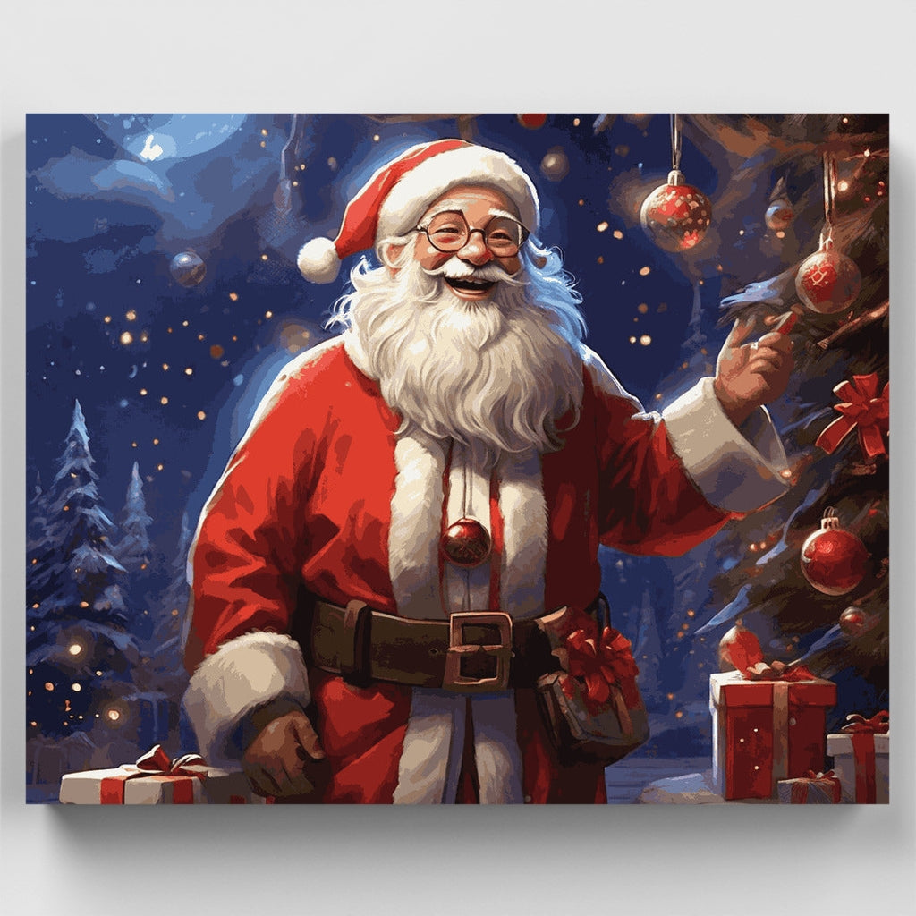 Santa alegre - Kit de pintura por números — Estándar