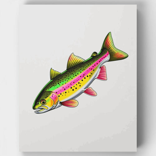 Vibrant Rainbow Trout - Paint by Numbers Kit