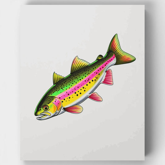 Vibrant Rainbow Trout - Paint by Numbers Kit