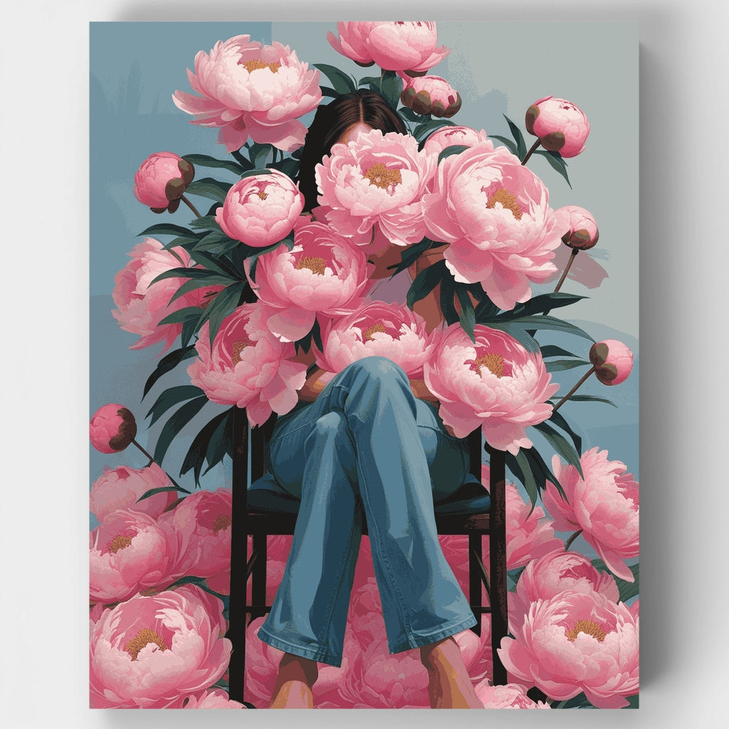 Peony Embrace - Paint by Numbers Kit
