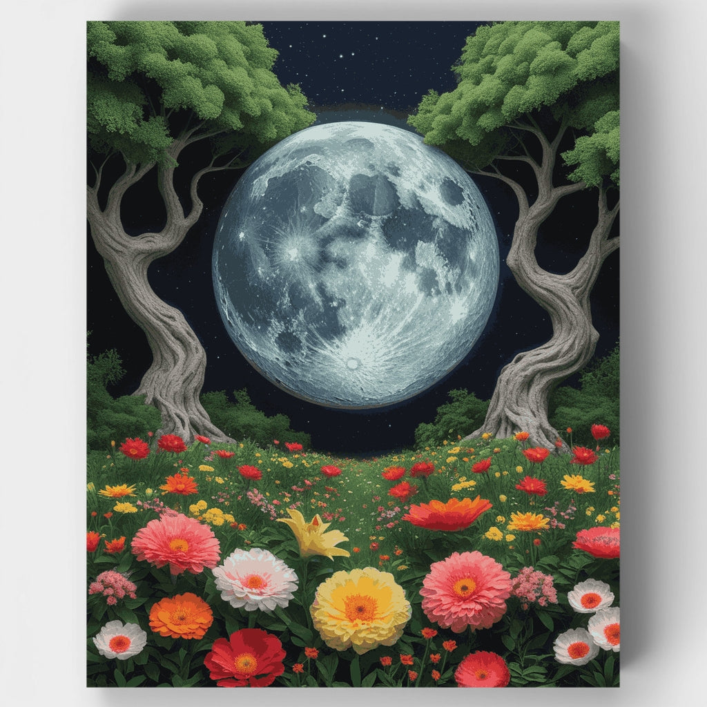 Prado a la luz de la luna - Kit de pintura por números — Estándar