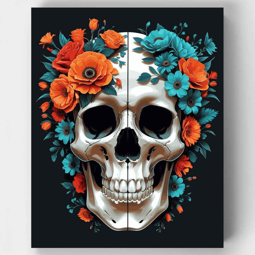 Floral Sugar Skull - Paint by Numbers Kit