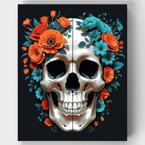 Floral Sugar Skull - Paint by Numbers Kit