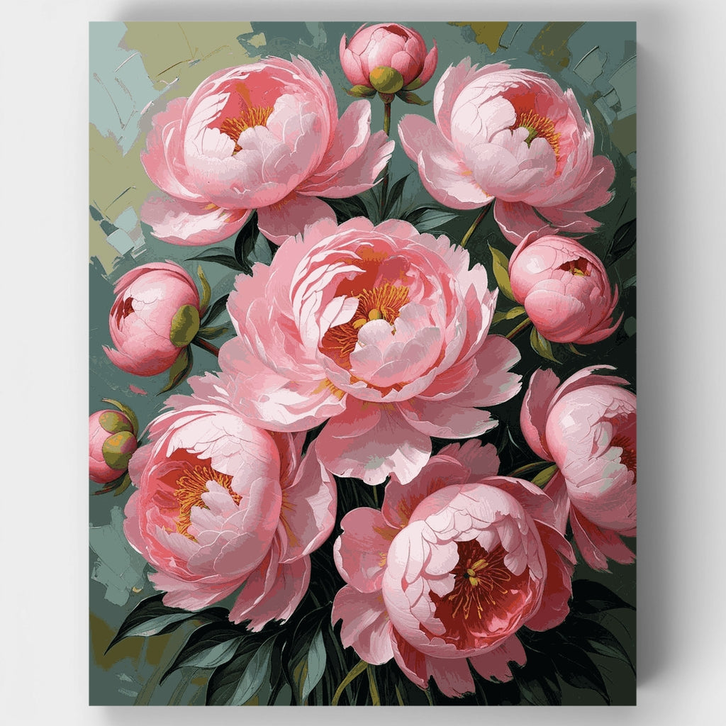 Pinky Peonies Bouquet - Paint by Numbers Kit