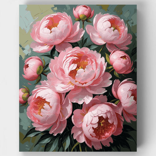 Pinky Peonies Bouquet - Paint by Numbers Kit