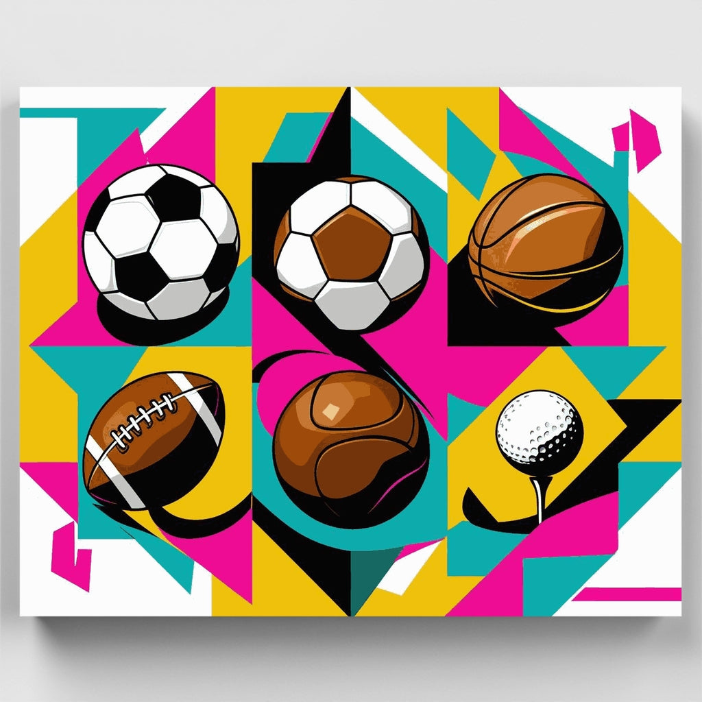 Sports Balls Collection - Paint by Numbers Kit
