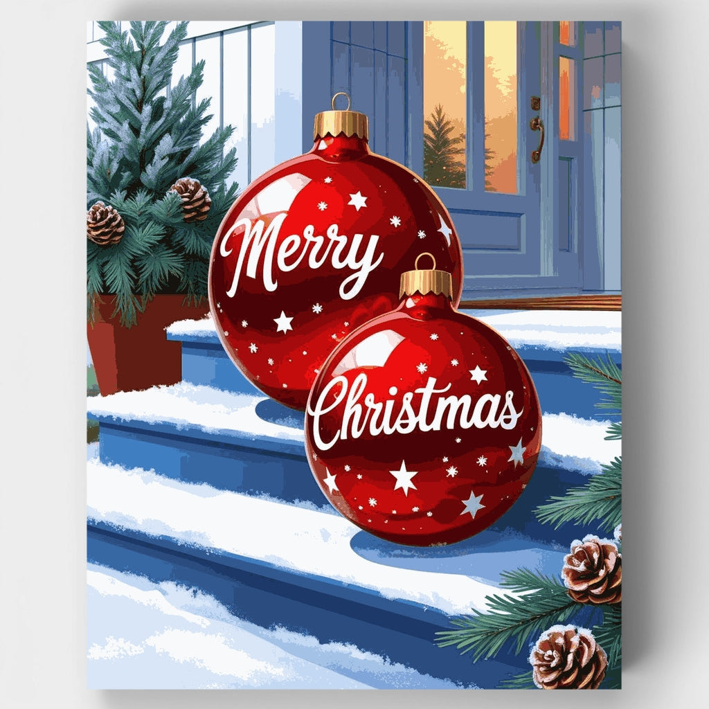 Adornos navideños - Kit de pintura por números — Estándar