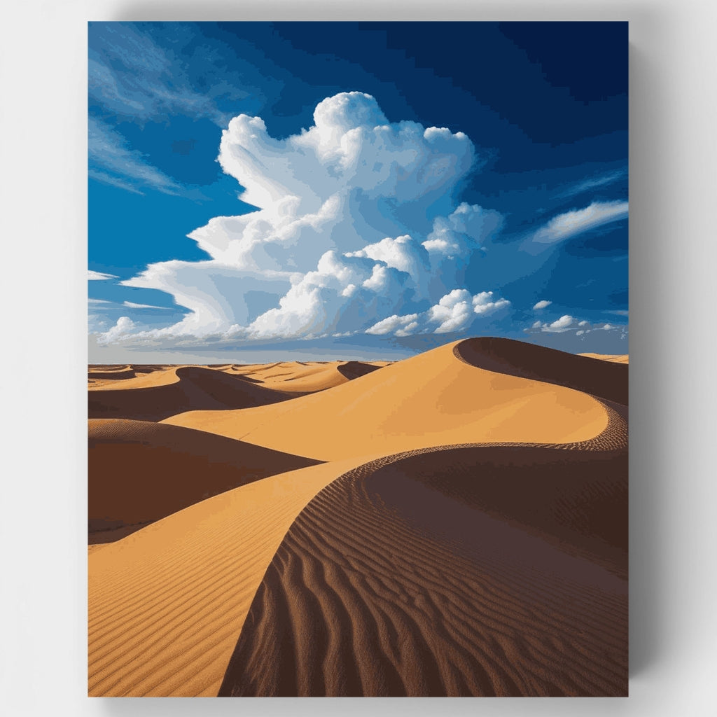 Dunas del desierto bajo un cielo espectacular - Kit de pintura por números — Estándar