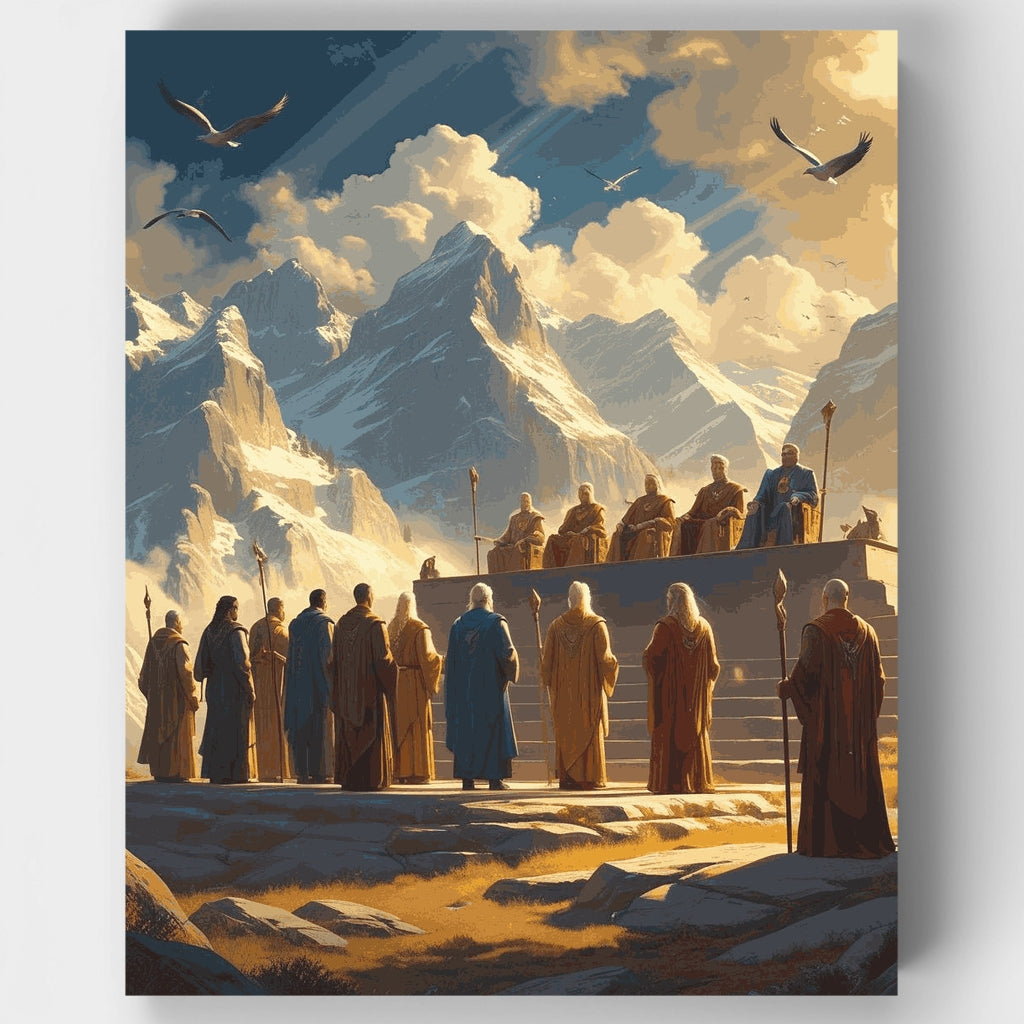 Reunión del Consejo de la Montaña - Kit de pintura por números — Estándar