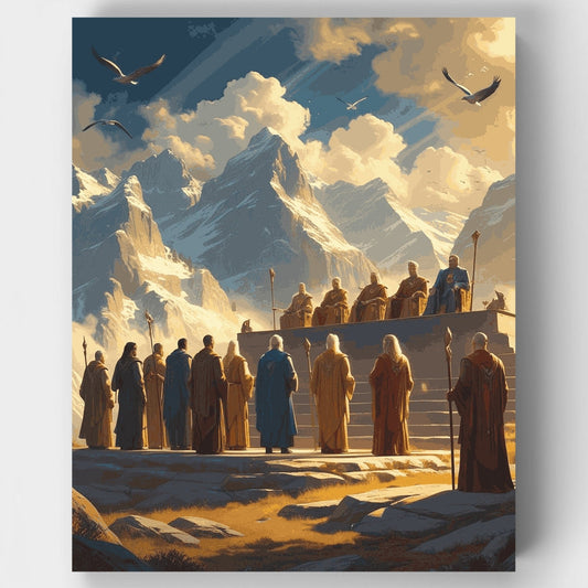 Mountain Council Gathering - Paint by Numbers Kit
