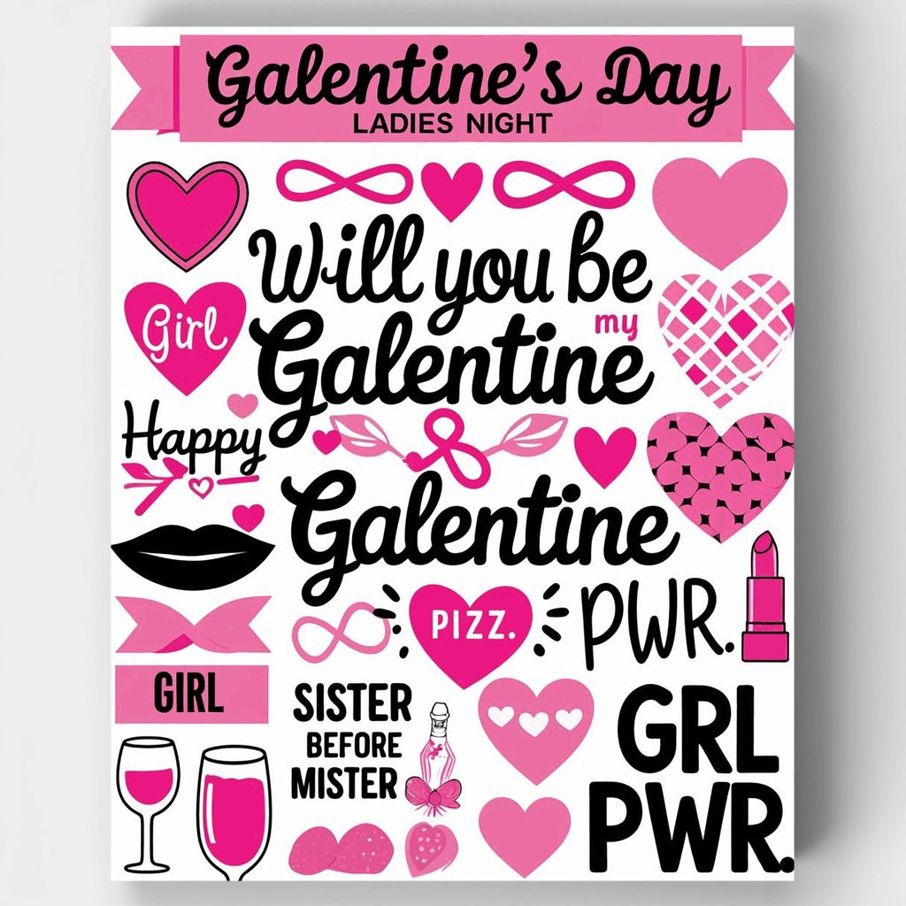 Día de San Valentín entre amigas - Kit de pintura por números — Estándar