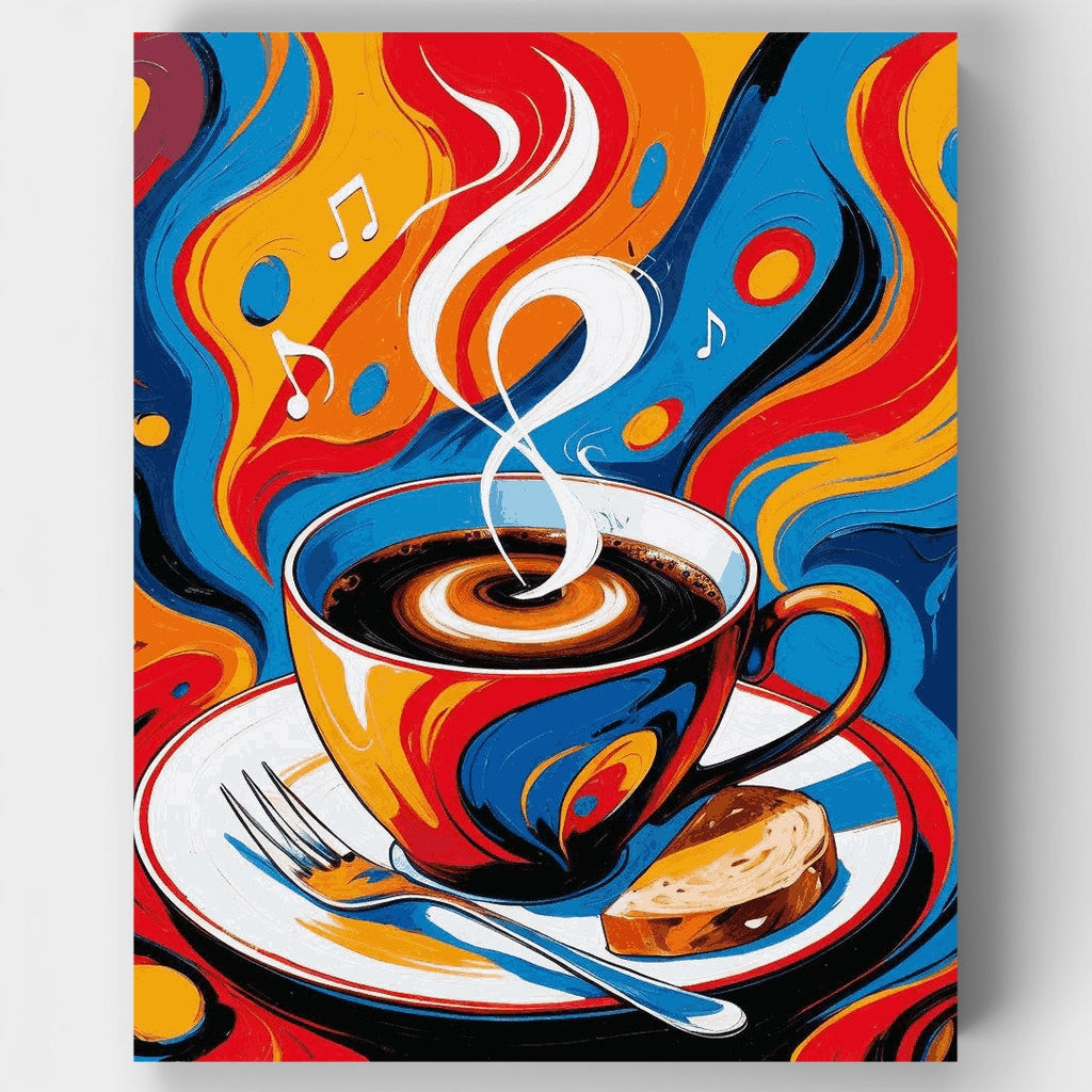 Vibras de café musical - Kit de pintura por números — Estándar