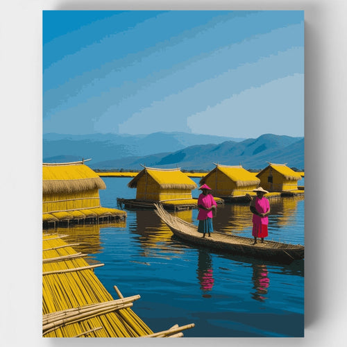 Floating Village Life - Paint by Numbers Kit