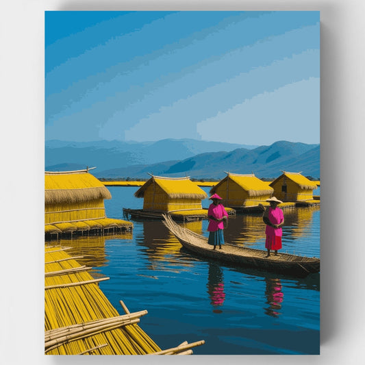 Floating Village Life - Paint by Numbers Kit