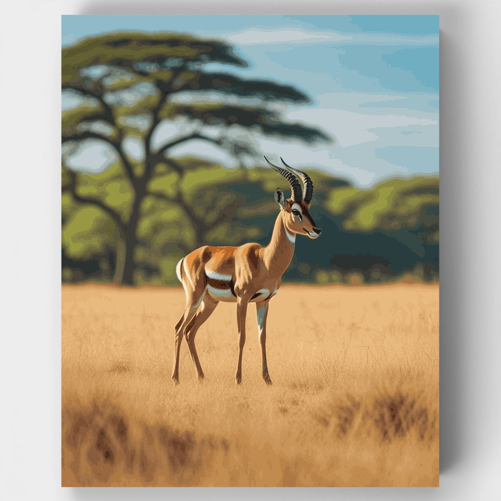 Kit de pintura por números - Impala de la sabana africana — Estándar