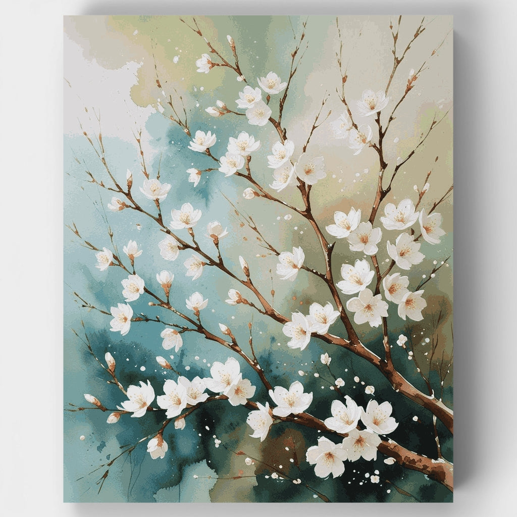 Ramas de cerezo en flor - Kit de pintura por números — Estándar