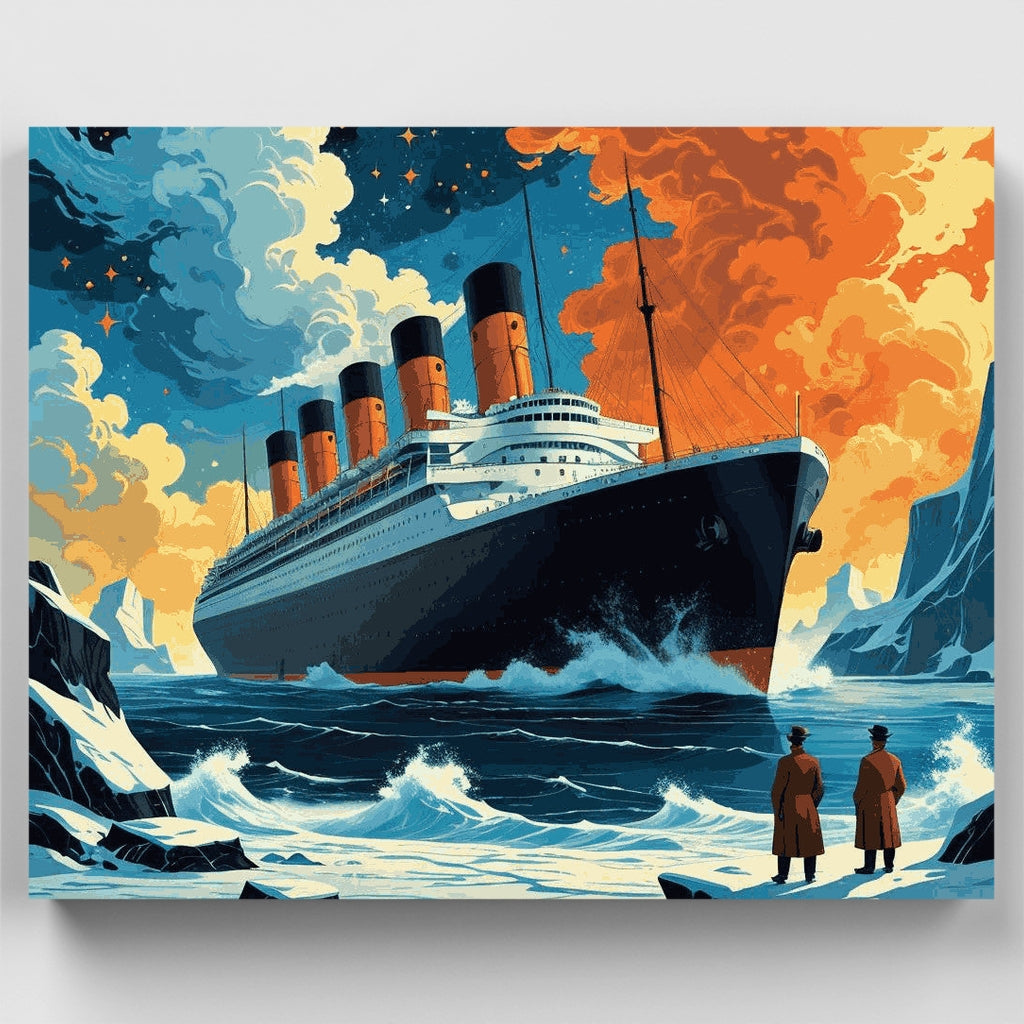 Viaje inaugural del Titanic: kit de pintura por números — Estándar