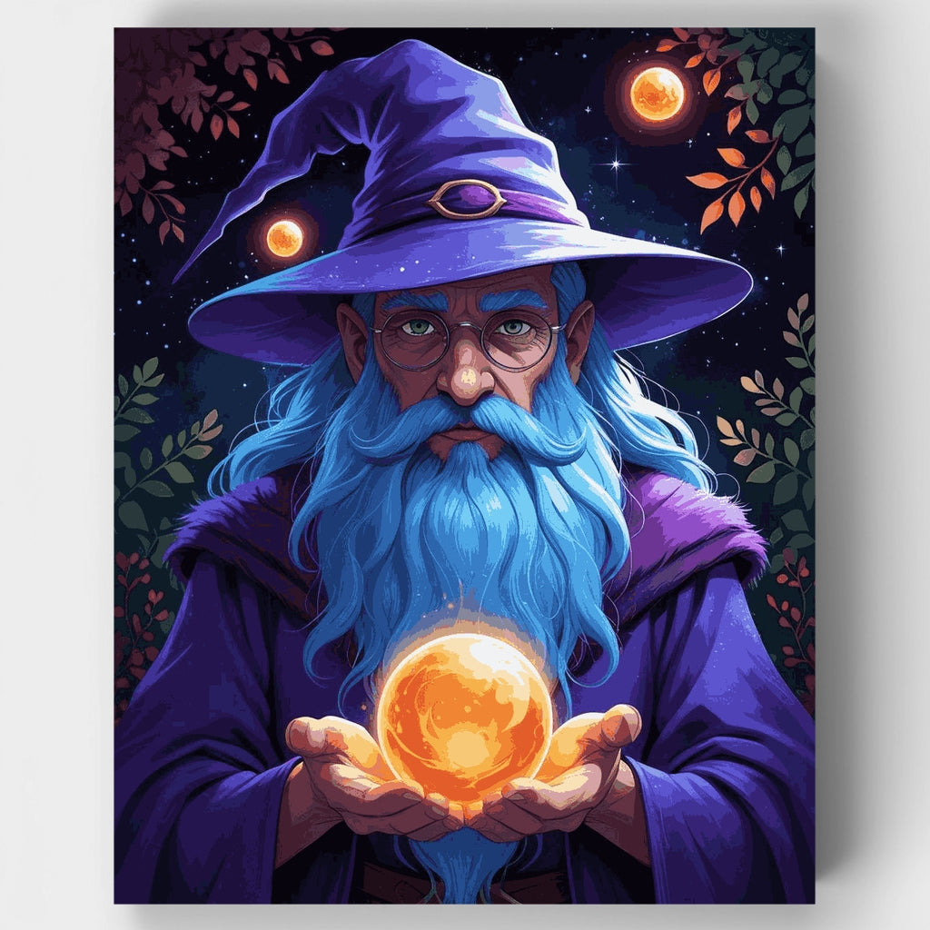 Mago místico con bola de cristal - Kit de pintura por números — Estándar