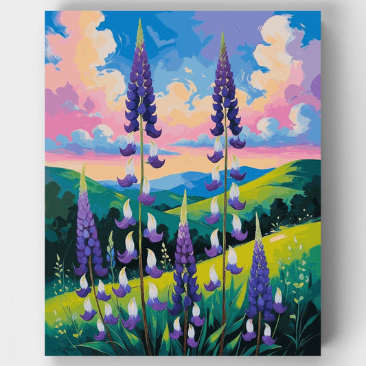 Lupine Wildflower Meadow - Paint by Numbers Kit