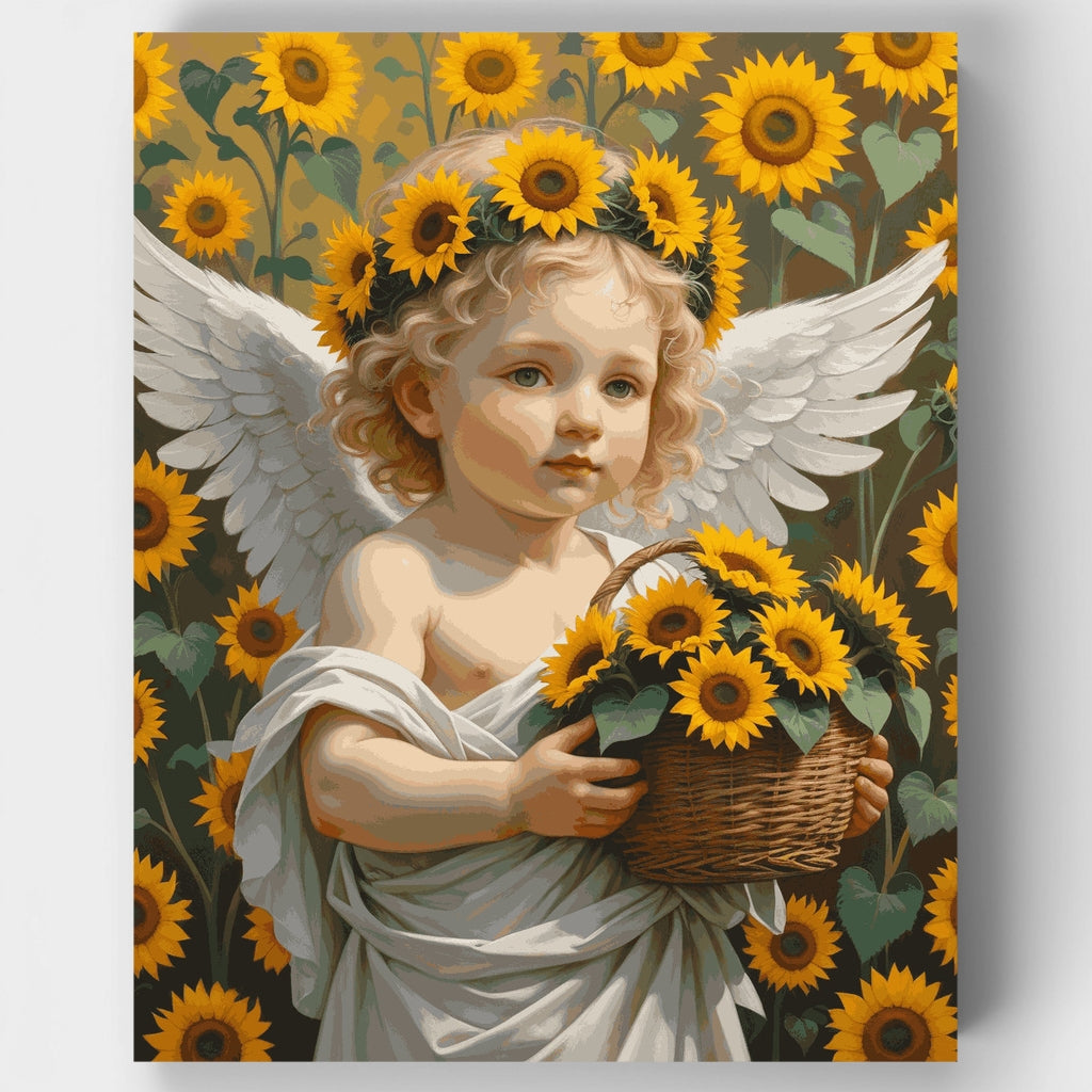 Ángel de girasoles - Kit de pintura por números — Estándar