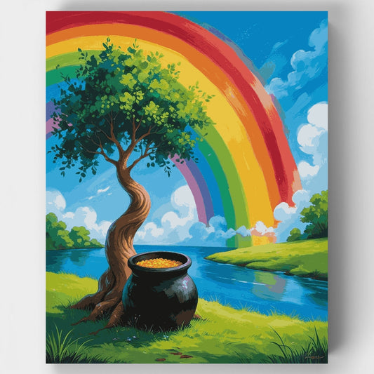 Pot of Gold Rainbow - Paint by Numbers Kit